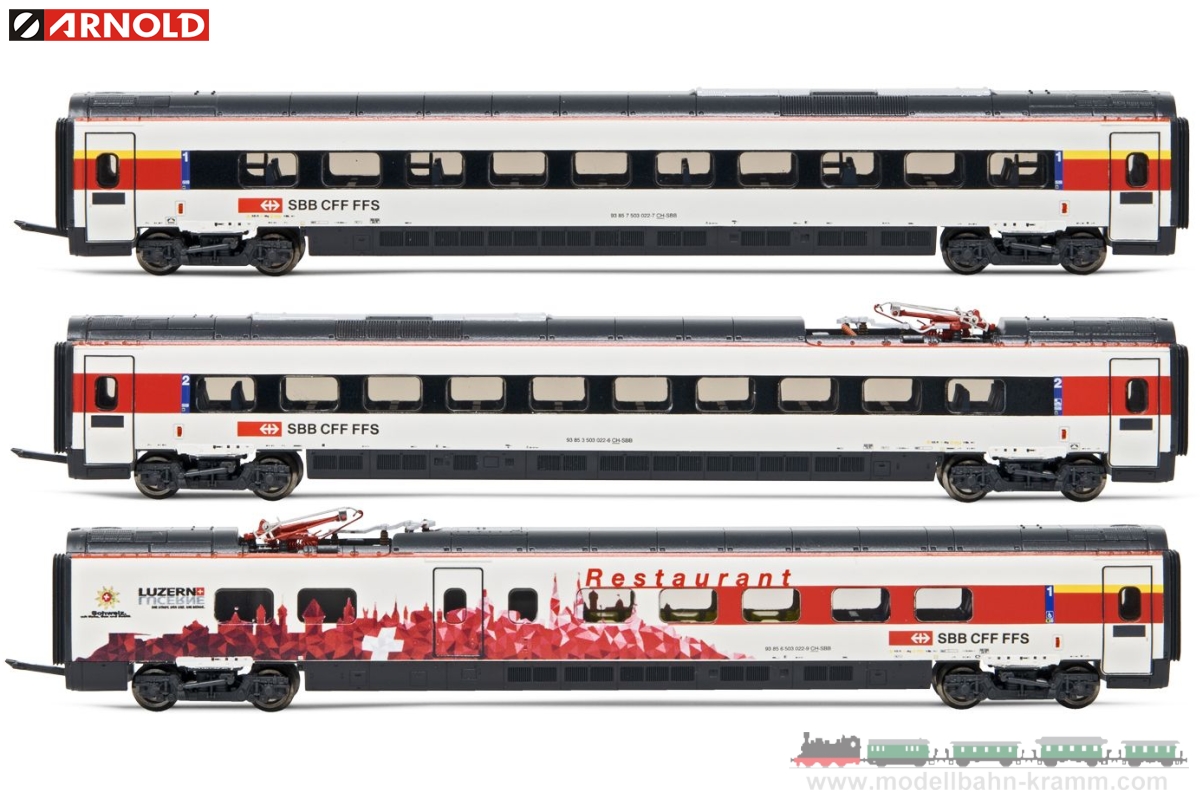 Arnold 3505, EAN 8425420812408: N Ergänzungsset 3-teilig der SBB