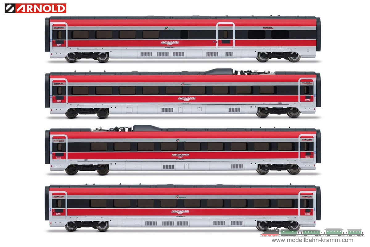 N Trenitalia 4-tlg. Set Zwischenwagen Frecciarossa ETR 1000 FS