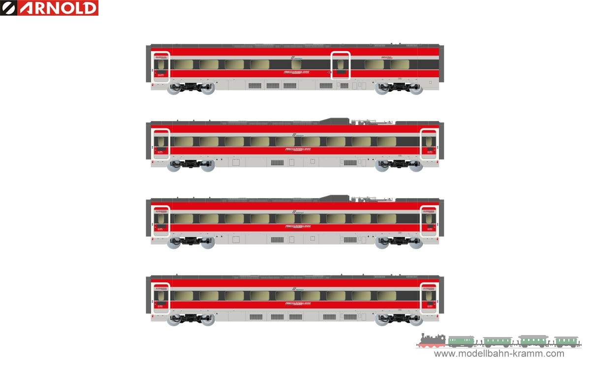 N Trenitalia 4-tlg. Set Zwischenwagen Frecciarossa ETR 1000 FS