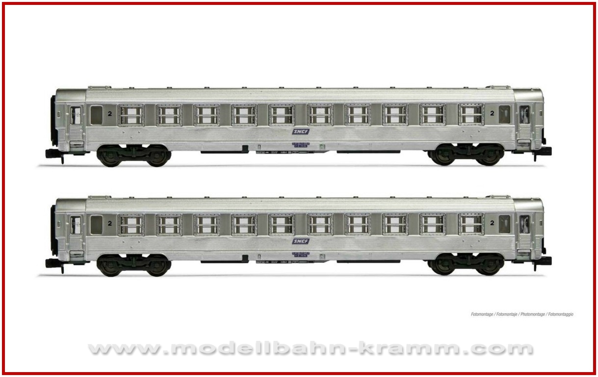 Arnold 4337, EAN 5055286683589: SNCF, 2-unit pack DEV Inox coaches, 2 x B10 coaches, period IV