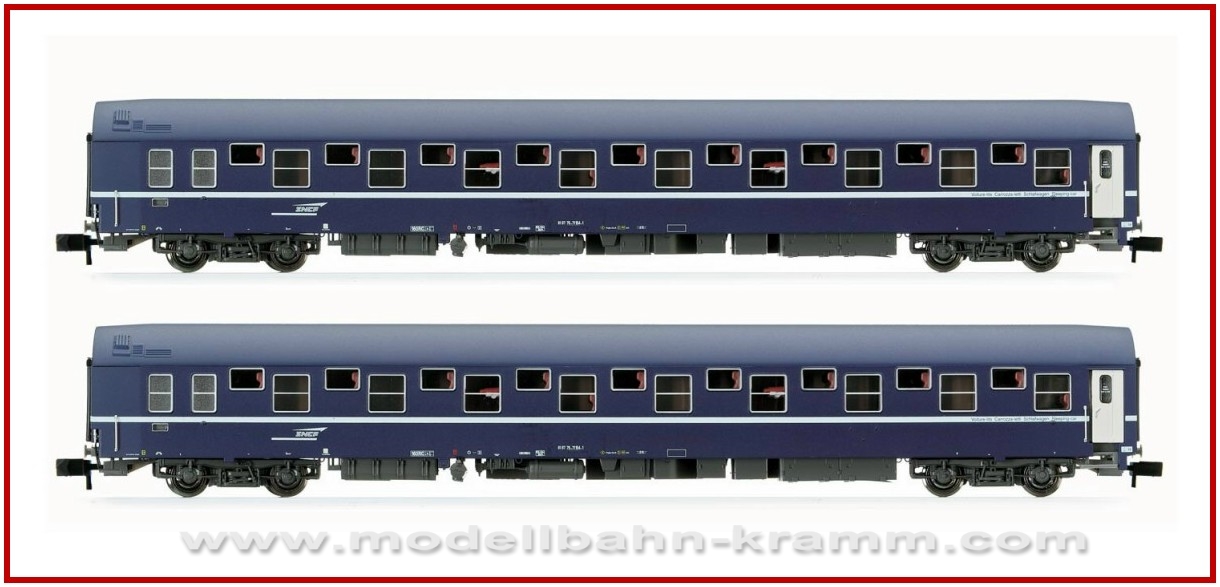 Arnold 4342, EAN 5055286683633: SNCF, 2-unit pack of T2 sleeping coaches, logo casquette, per