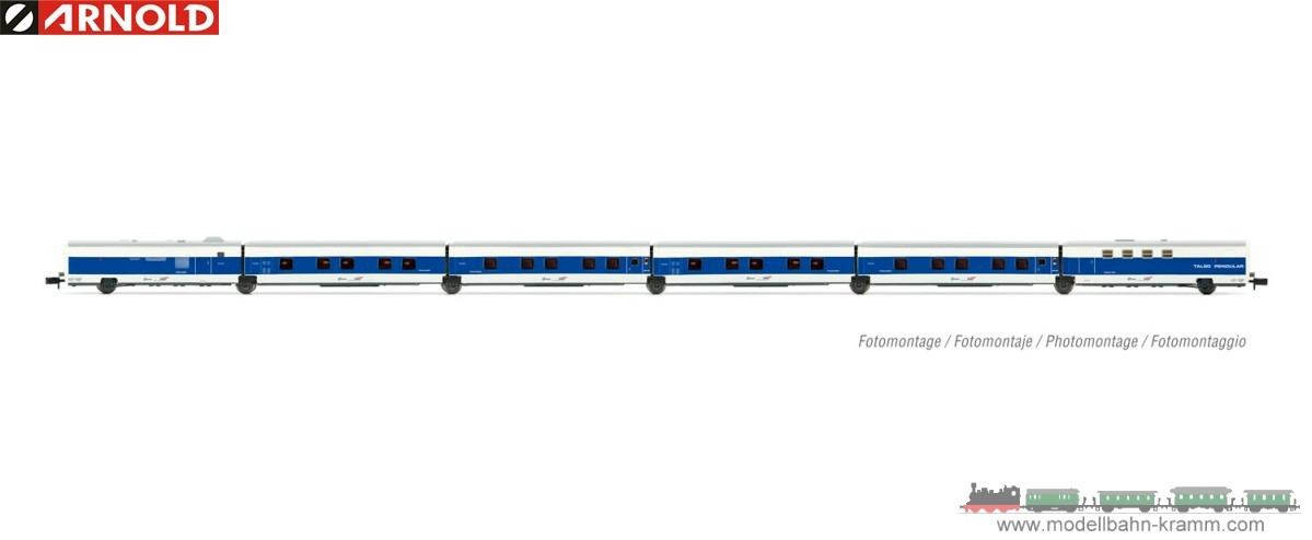 Arnold 4355, EAN 5055286683848: N Grund-Set Talgo 6-teilig SNCF/RENFE