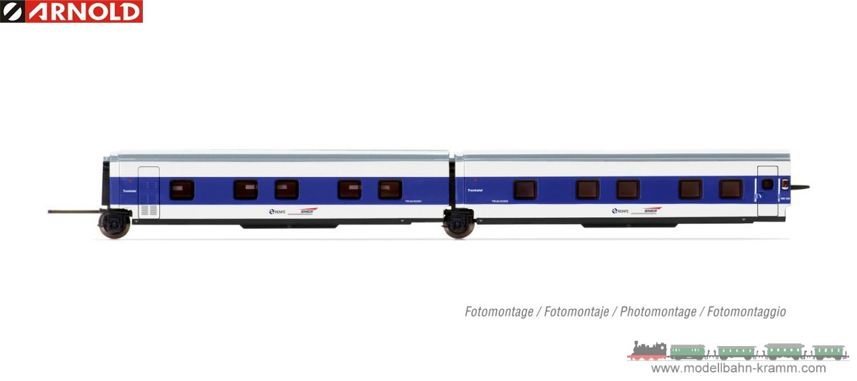 Arnold 4357, EAN 5055286683862: N Ergänzungs-Set Talgo 3-teilig SNCF/RENFe