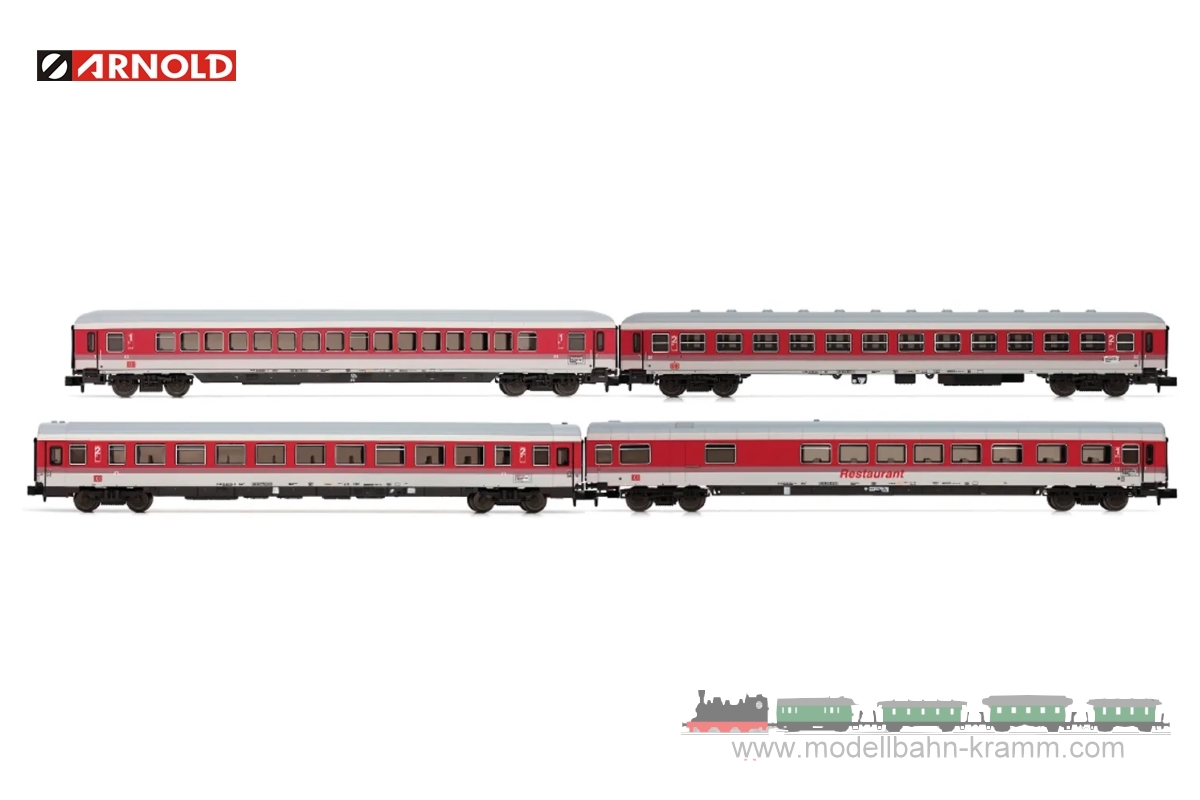Arnold 4360, EAN 5055286683909: N Set Reisezugwagen InterCity 4-teilig DB AG