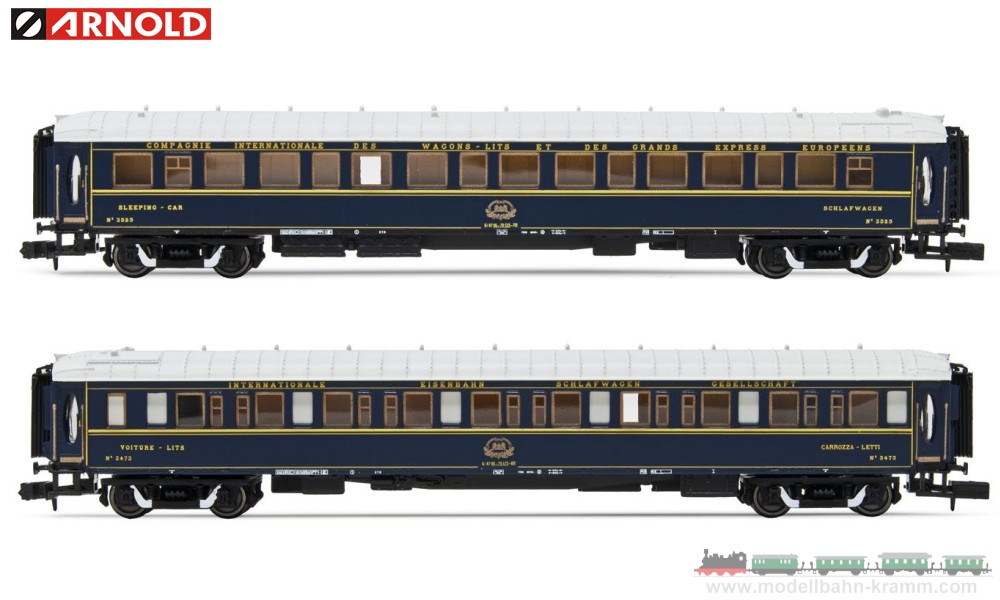 Arnold 4400, EAN 5055286698286: N Set Schlafwagen für den Zug Venice Simplon Orient Express 2-teilig