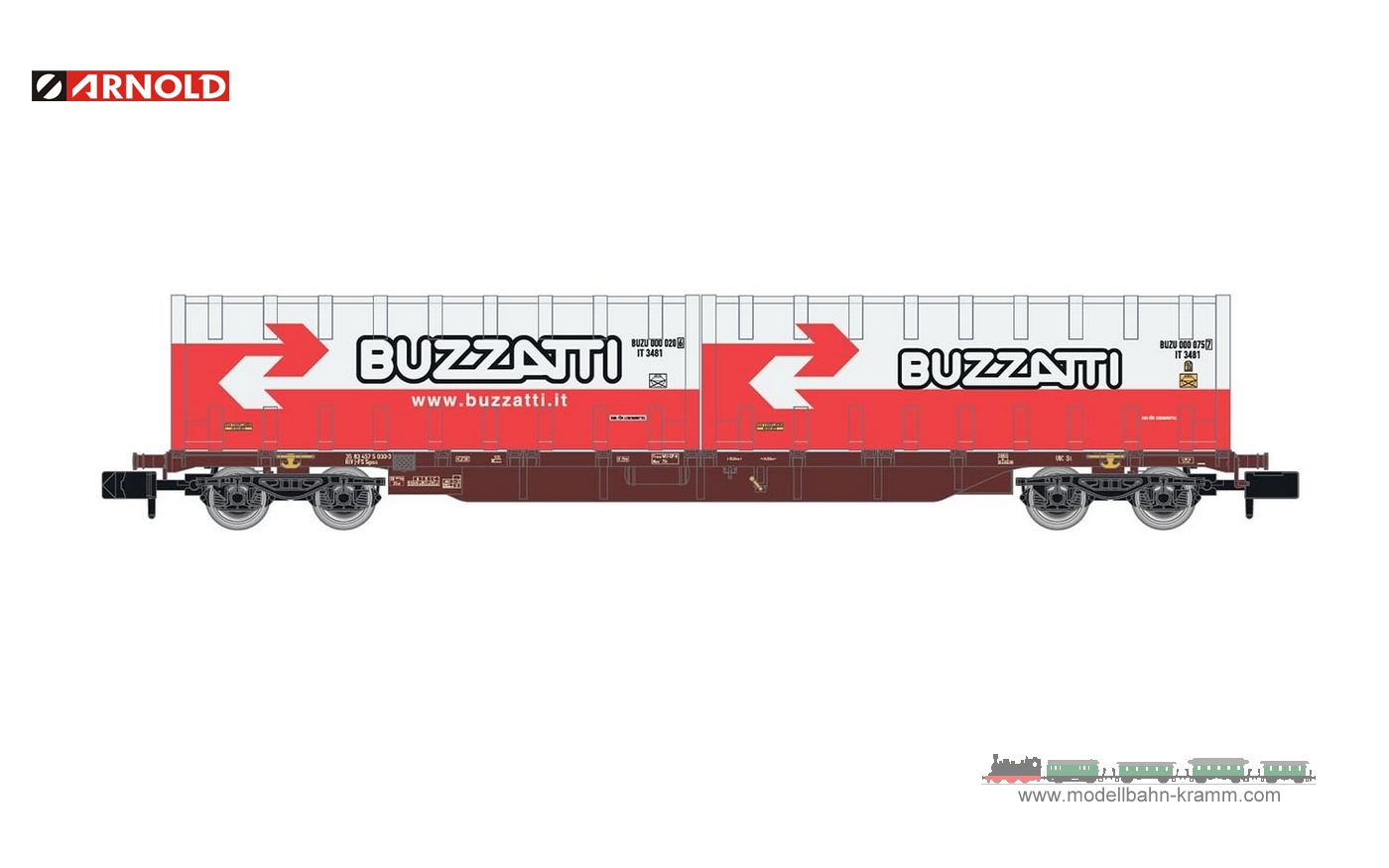 Arnold 6446, EAN 5055286664649: N Containertragwagen der FS