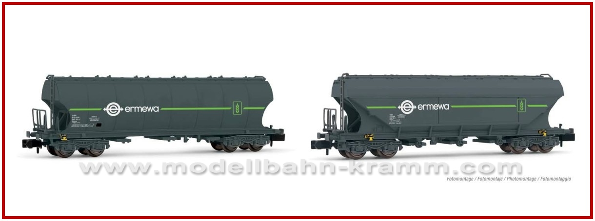 Arnold 6465, EAN 8425420812736: N Set Schwenkdachwagen ermewa 2-teilig