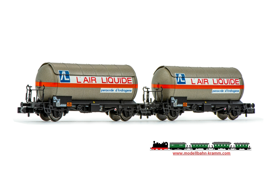 Arnold 6526, EAN 5055286684432: N Set Gaskesselwagen Air Liquide 2-teilig SNCF