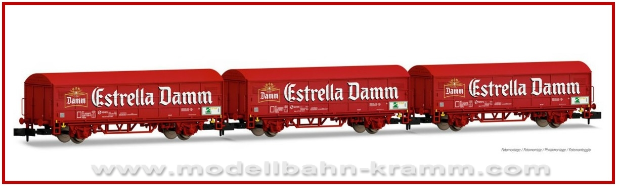 Arnold 6529, EAN 5055286684463: N Set gedeckter Güterwagen 3-teilig der RENFE