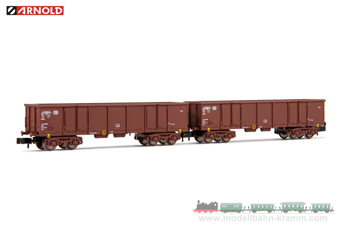 Arnold 6533, EAN 5055286684494: N Set offene Güterwagen 2-teilig der DB
