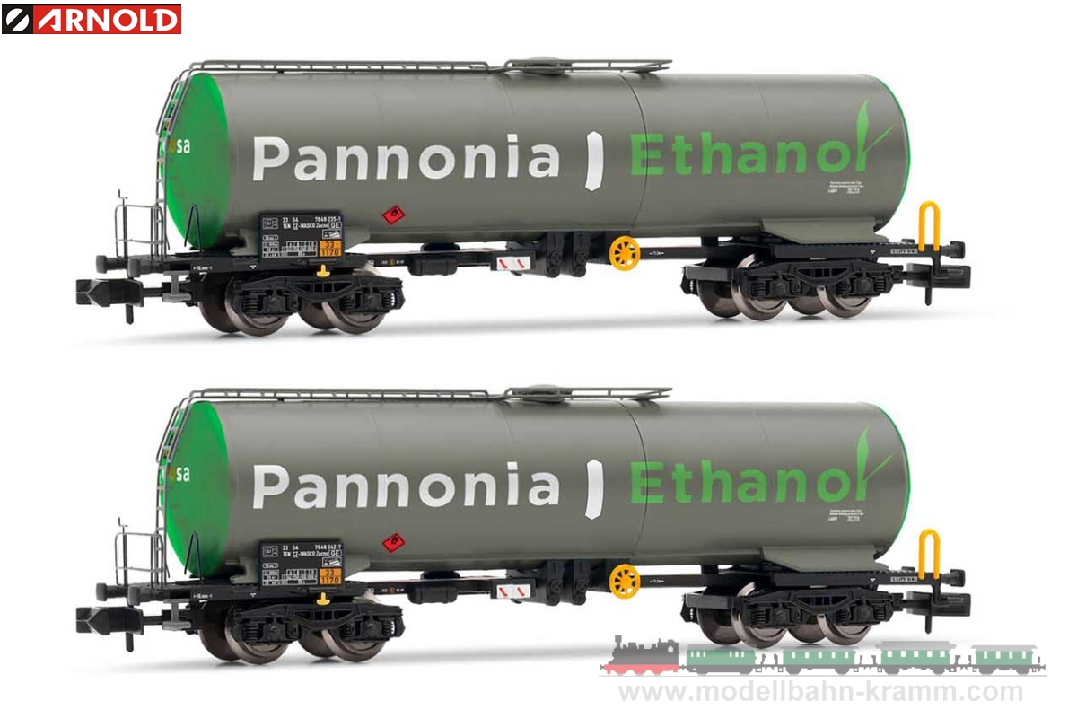 Arnold 6536, EAN 5055286685088: N Set Kesselwagen Pannonia Ethanol