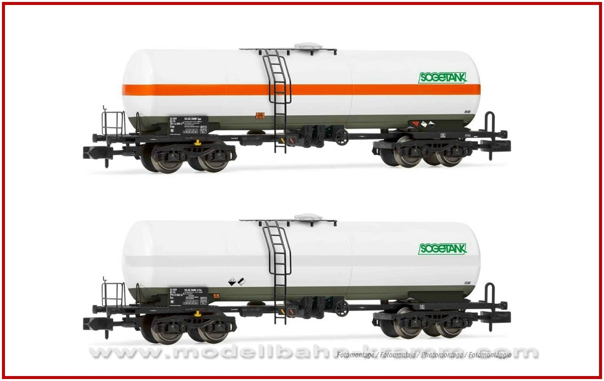 Arnold 6539, EAN 5055286685118: FS, 2-units pack Tank wagon 4 axles Zags/Zas SOGETANK, light