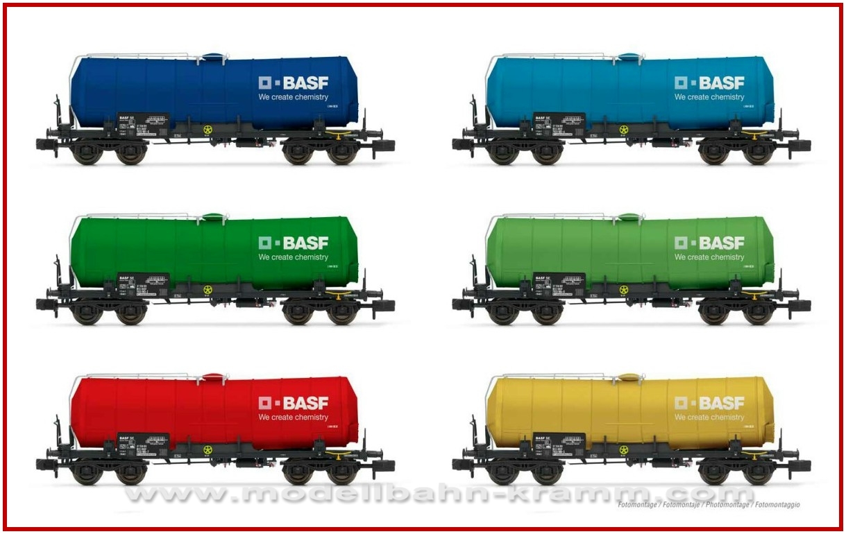 Arnold 6541, EAN 5055286684531: N Set Kesselwagen BASF 6-teilig