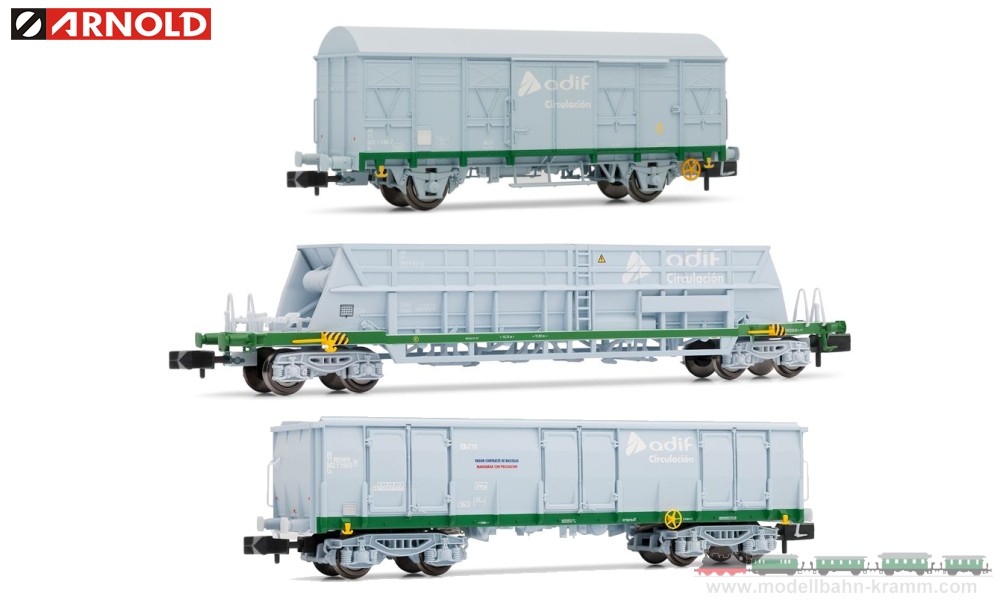 Arnold 6553, EAN 5055286698484: ADIF, 3-tlg. Set Wagen Tren