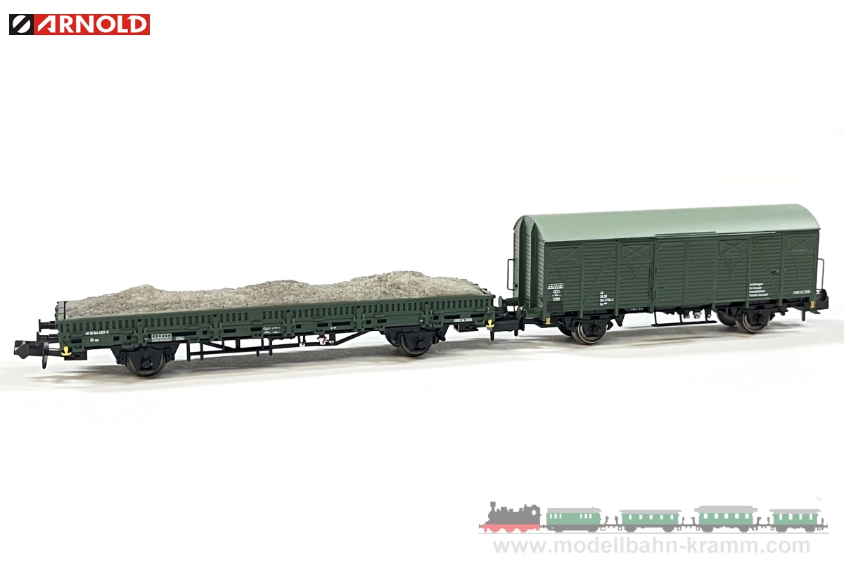 Arnold 6567, EAN 5055286702068: N Set Bahndienstwagen 2-teilig DR