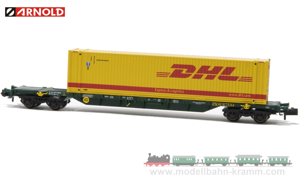 Arnold 6588, EAN 5055286698576: N Containertragwagen DHL