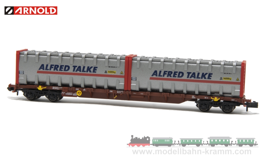 Arnold 6590, EAN 5055286698613: N Containertragwagen Alfred Talke