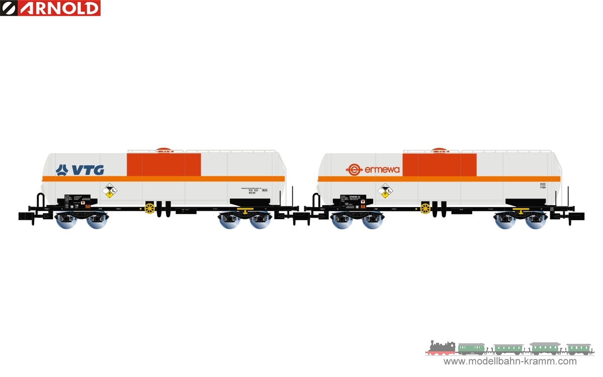 N 2-tlg. Set Chlor-Kesselwagen VTG + ermewa SNCF