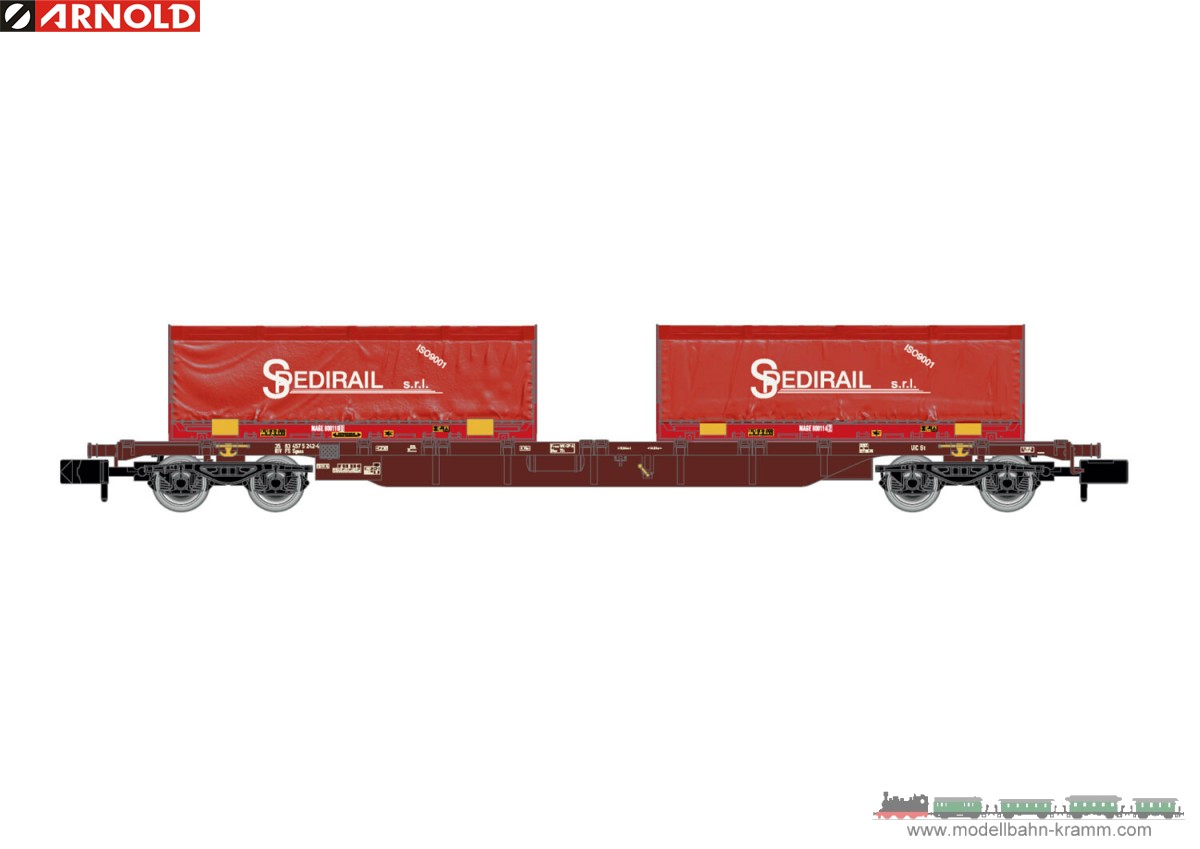 Arnold 6654, EAN 5063129015916: N Containerwagen Spedirail FS