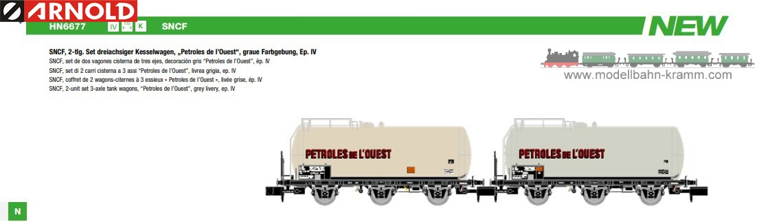 N SNCF 2-tlg. Kesselwagen IV