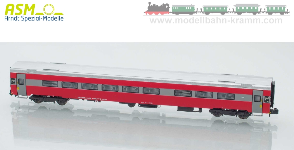 Arndt Spezial-Modelle 18004, EAN 2000075426253: N-gauge, 2-class NSB express train car, experimental paint scheme