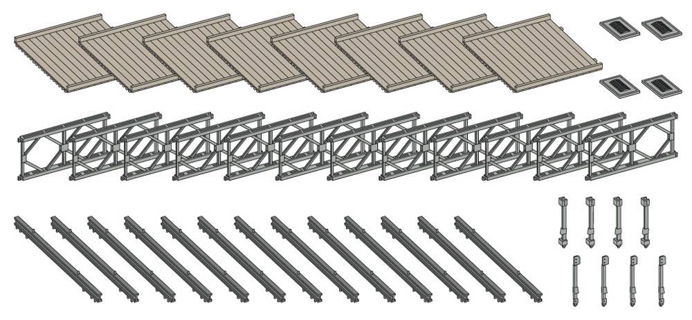 Artitec 1870140, EAN 8719214085315: H0 Bailey-Brücke standard Grundeinheit Bausatz