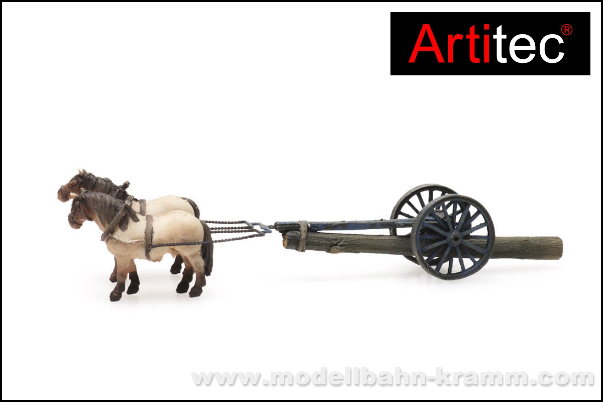 Artitec 316.076, EAN 8719214087265: N Rückewagen mit Pferd, Fertigmodell