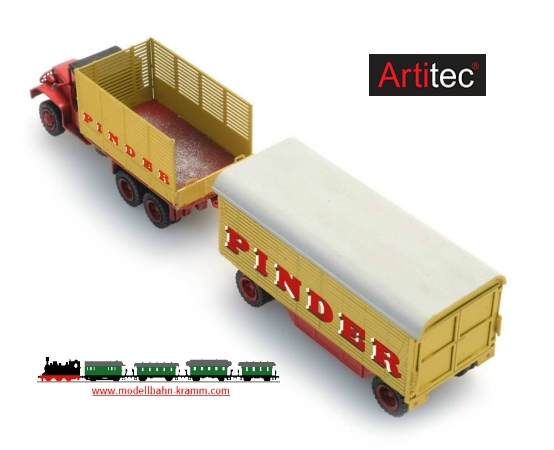 Artitec 316.086, EAN 8720168701084: N GMC 353 mit Anhänger Circus Pinder Fertigmodell