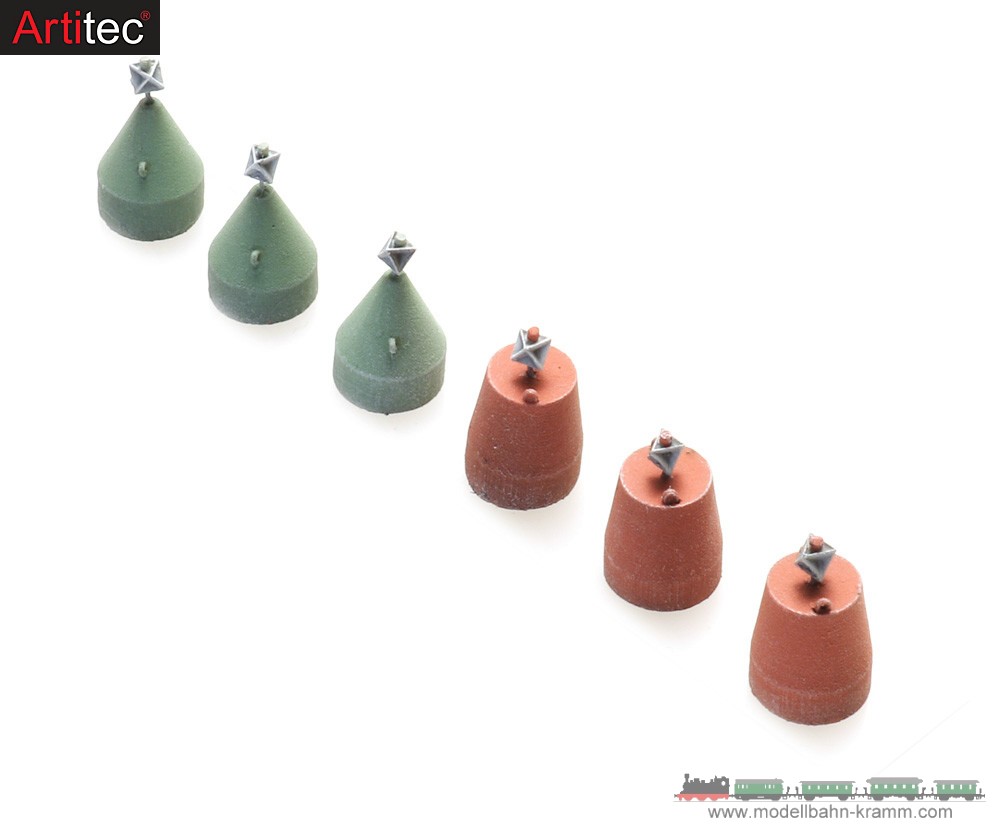 Artitec 316.107, EAN 8720168703590: N Bojen Wasserlinie (6x) Fertigmodell