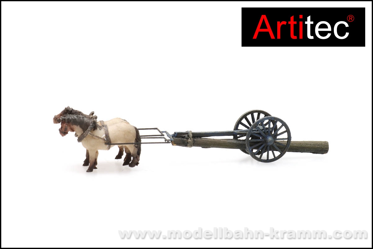 Artitec 322.027, EAN 8719214087340: Z Rückewagen und Pferde Fertigmodell