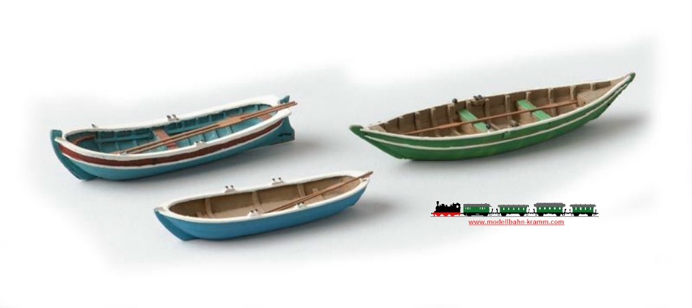 Artitec 387.08, EAN 8718692487253: H0 Ruderboote 3 Stück Fertigmodell