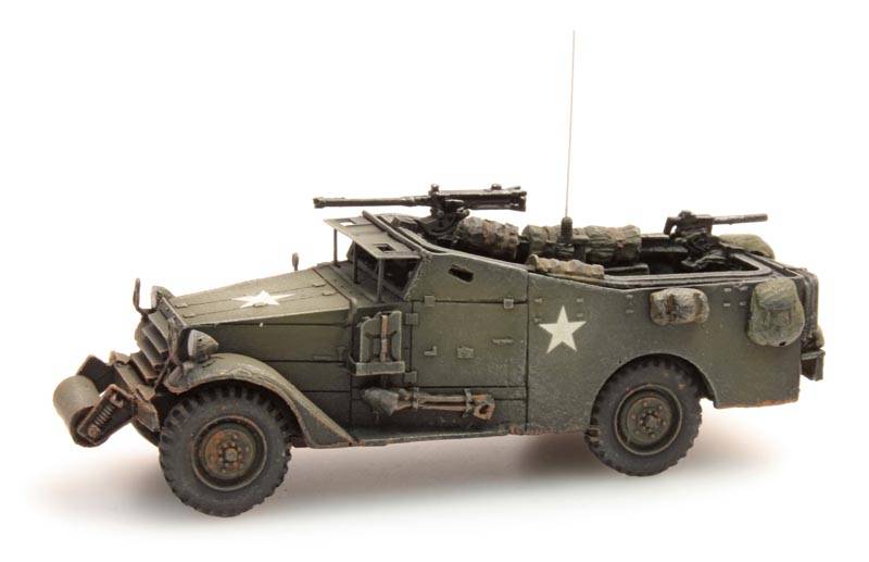 Artitec 387.114, EAN 8718692487444: H0 US Army, British Army M3A1 White scout car/Spähwagen, Fertigmodell