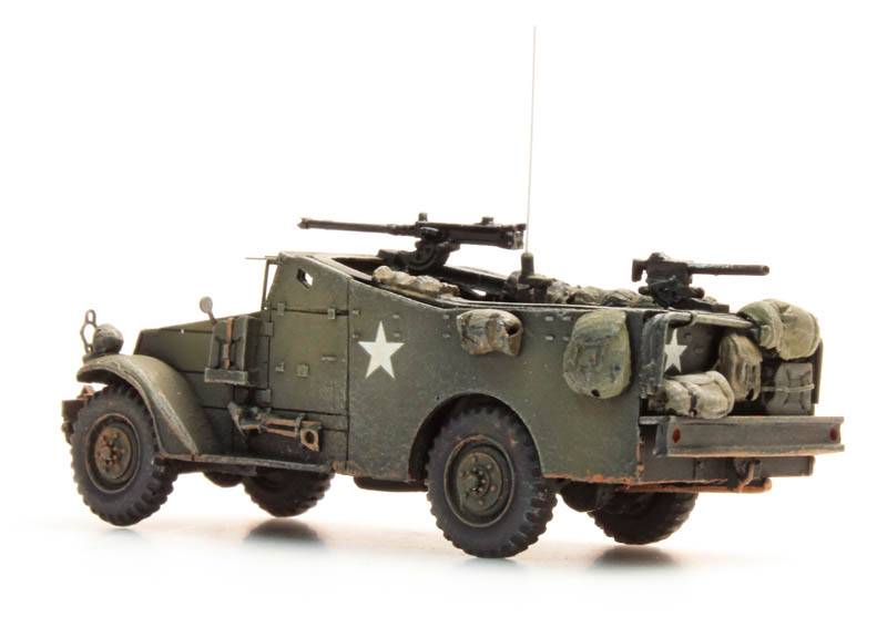 Artitec 387.114, EAN 8718692487444: H0 US Army, British Army M3A1 White scout car/Spähwagen, Fertigmodell
