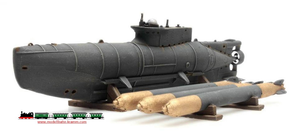 Artitec 387.12, EAN 8718692487505: H0 Kleines U-Boot Seehund + Torpedos, Fertigmodell