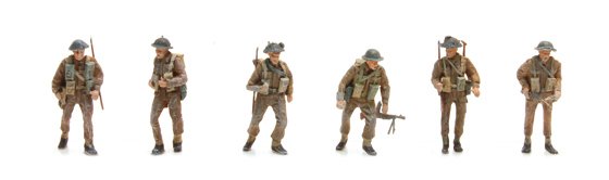 Artitec 387.133, EAN 8718692487659: H0 WWII UK British Army Infantry 6 Figuren Fertigmodell