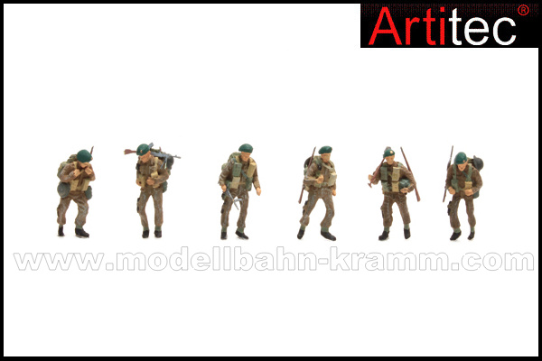 Artitec 387.134, EAN 8718692487666: H0 UK Commando 6 Figuren Fertigmodell