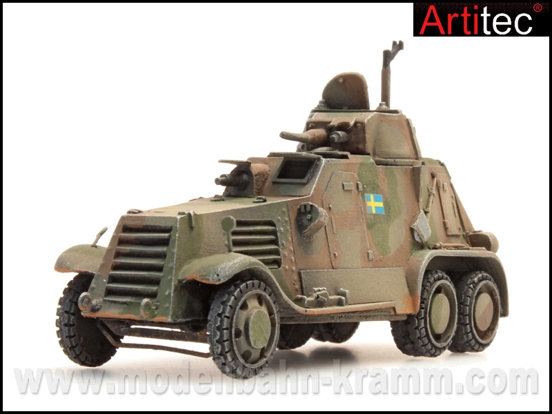 Artitec 387.140, EAN 8718692487697: H0 Spähwagen L-181, Schwedische Armee Fertigmodell