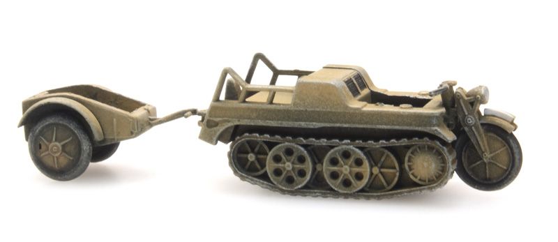 Artitec 387.249, EAN 8719214080204: H0 Wehrmacht Afrikakorps SdKfz Kettenkrad gelb Fertigmodell