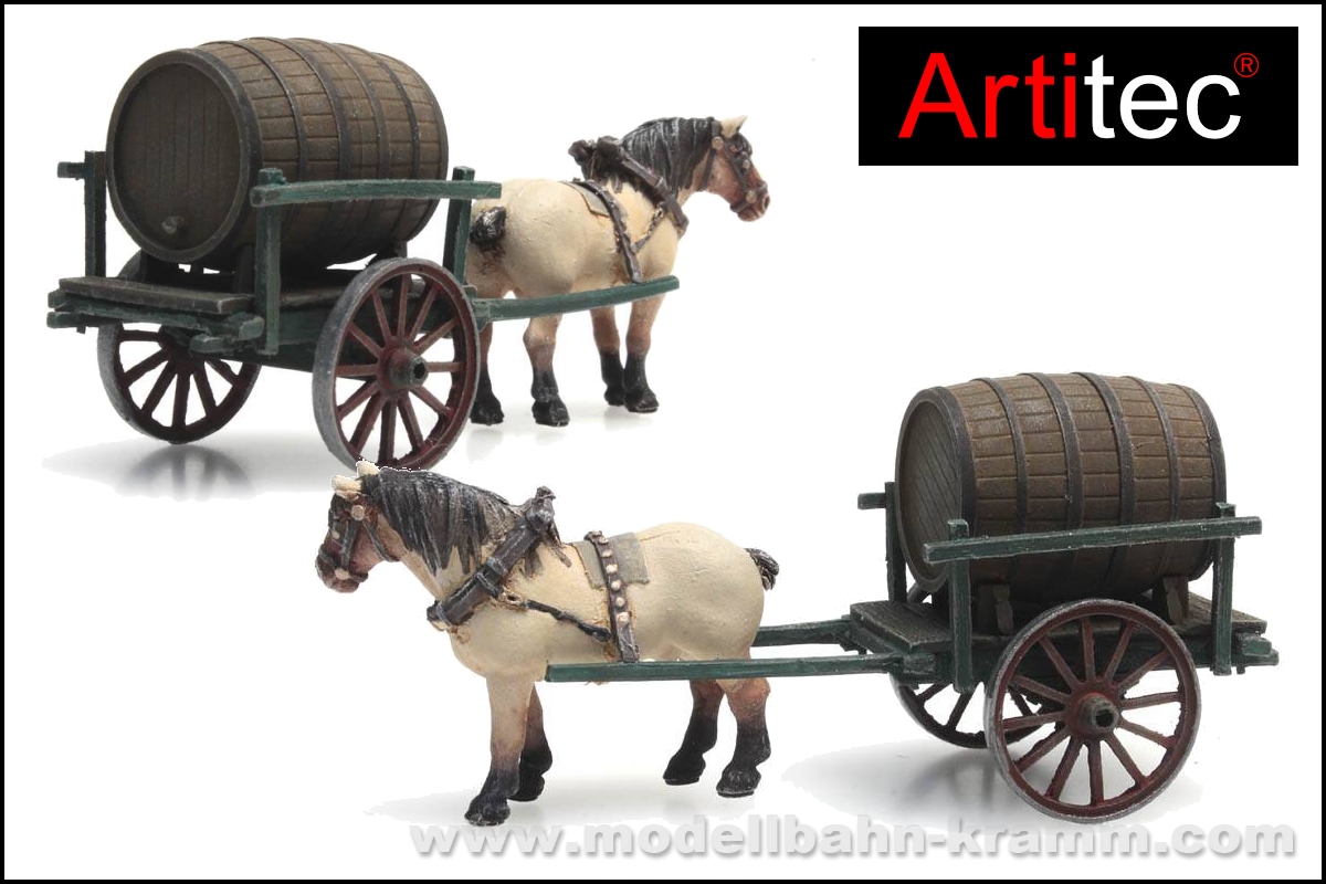 Artitec 387.288, EAN 8719214081041: H0 Bierwagen mit Arbeitspferd, Fertigmodell