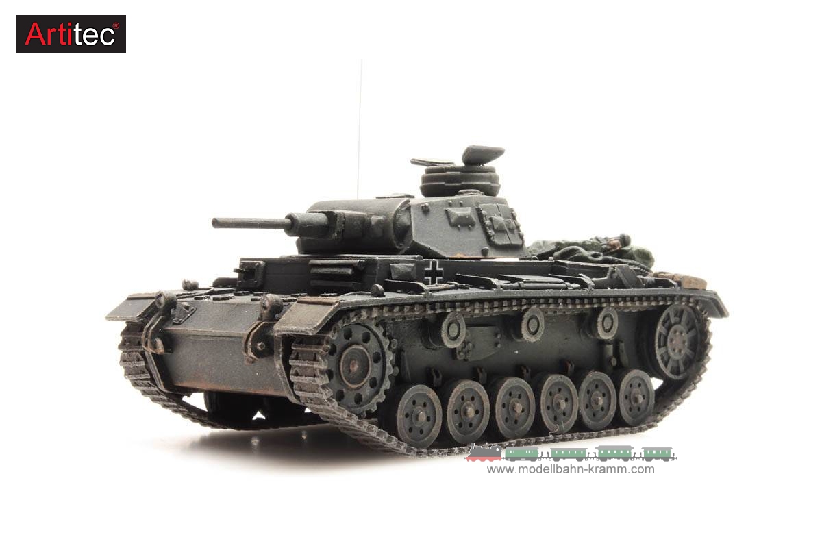 Artitec 387.305, EAN 8719214081201: H0 Pzkw III Ausf. F grau Fertigmodell