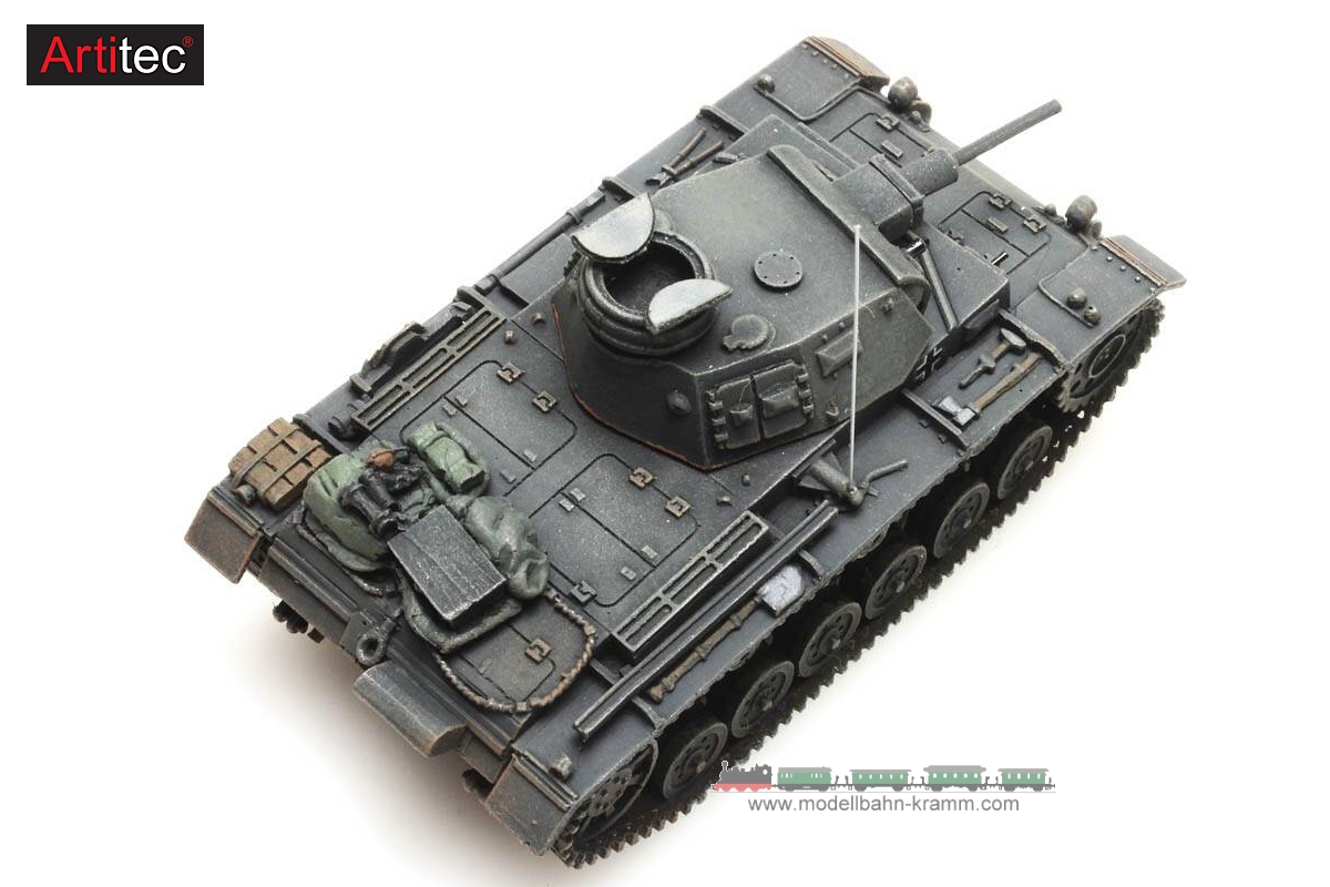 Artitec 387.305, EAN 8719214081201: H0 Pzkw III Ausf. F grau Fertigmodell