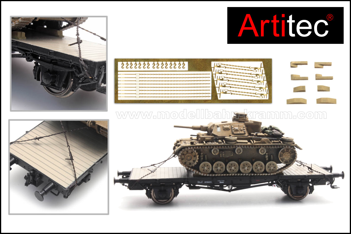 Artitec 387.349, EAN 8719214083144: H0 Set: kleine Ketten, Haken und Keile