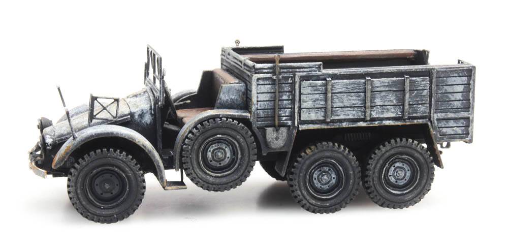 Artitec 387.398, EAN 8719214085292: H0 WWII Deutsche Wehrmacht Krupp-Protze in Wintertarnung Fertigmodell