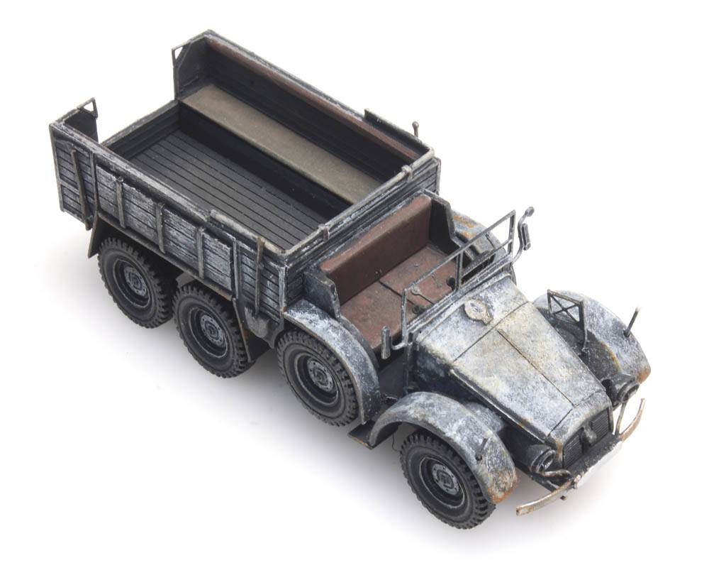 Artitec 387.398, EAN 8719214085292: H0 WWII Deutsche Wehrmacht Krupp-Protze in Wintertarnung Fertigmodell
