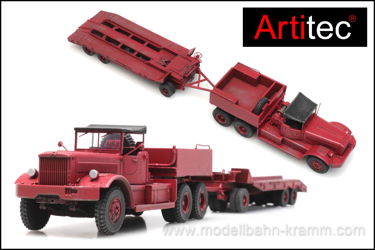 Artitec 387.430, EAN 8719214087579: H0 Diamond T Lkw mit Anhänger, Zivil Fertigmodell