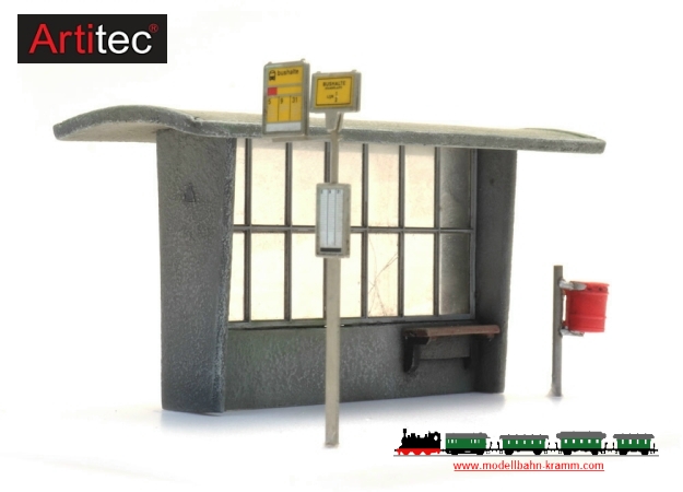 Artitec 387.453, EAN 8720168700179: H0 Bushaltestelle ab den 60er Jahren Fertigmodell