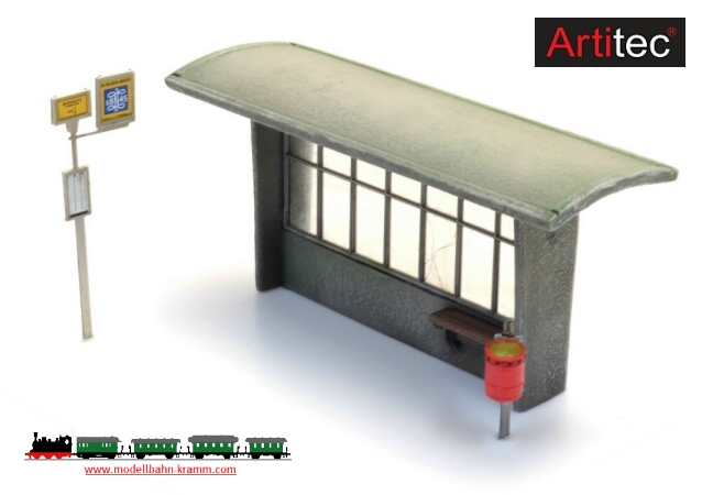 Artitec 387.453, EAN 8720168700179: H0 Bushaltestelle ab den 60er Jahren Fertigmodell