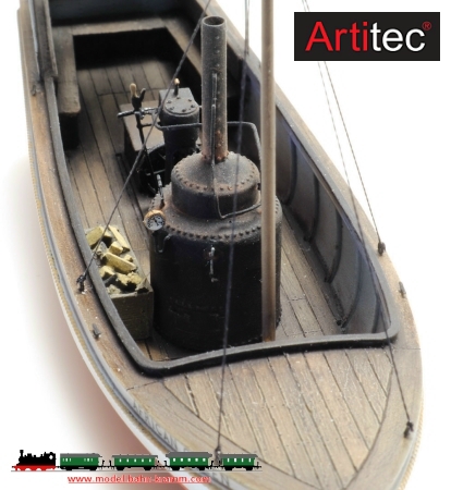 Artitec 387.460, EAN 8720168700117: H0 Dampfbarkasse African Queen Fertigmodell