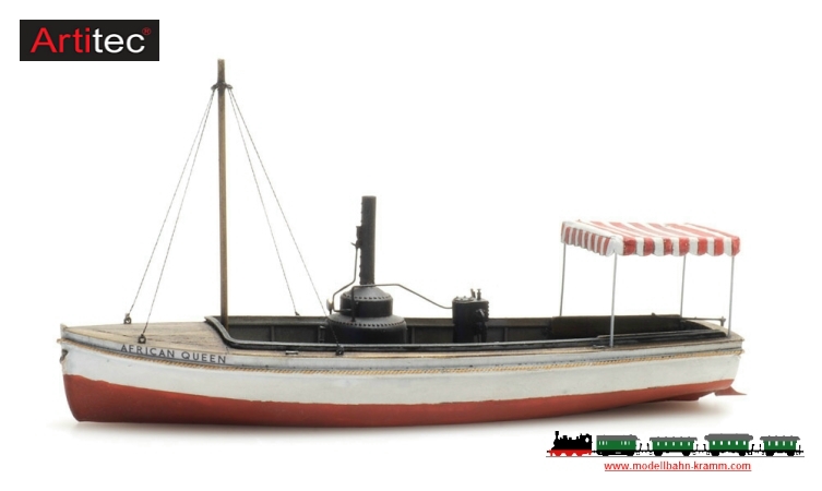 Artitec 387.461, EAN 8720168700223: H0 Dampfbarkasse Wasserlinie African Queen Fertigmodell