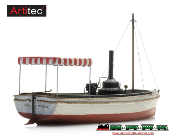 Artitec 387.461, EAN 8720168700223: H0 Dampfbarkasse Wasserlinie African Queen Fertigmodell
